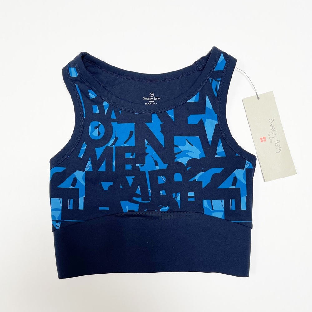 Sweaty Betty‎ Blue Graphic Sports Bra XS